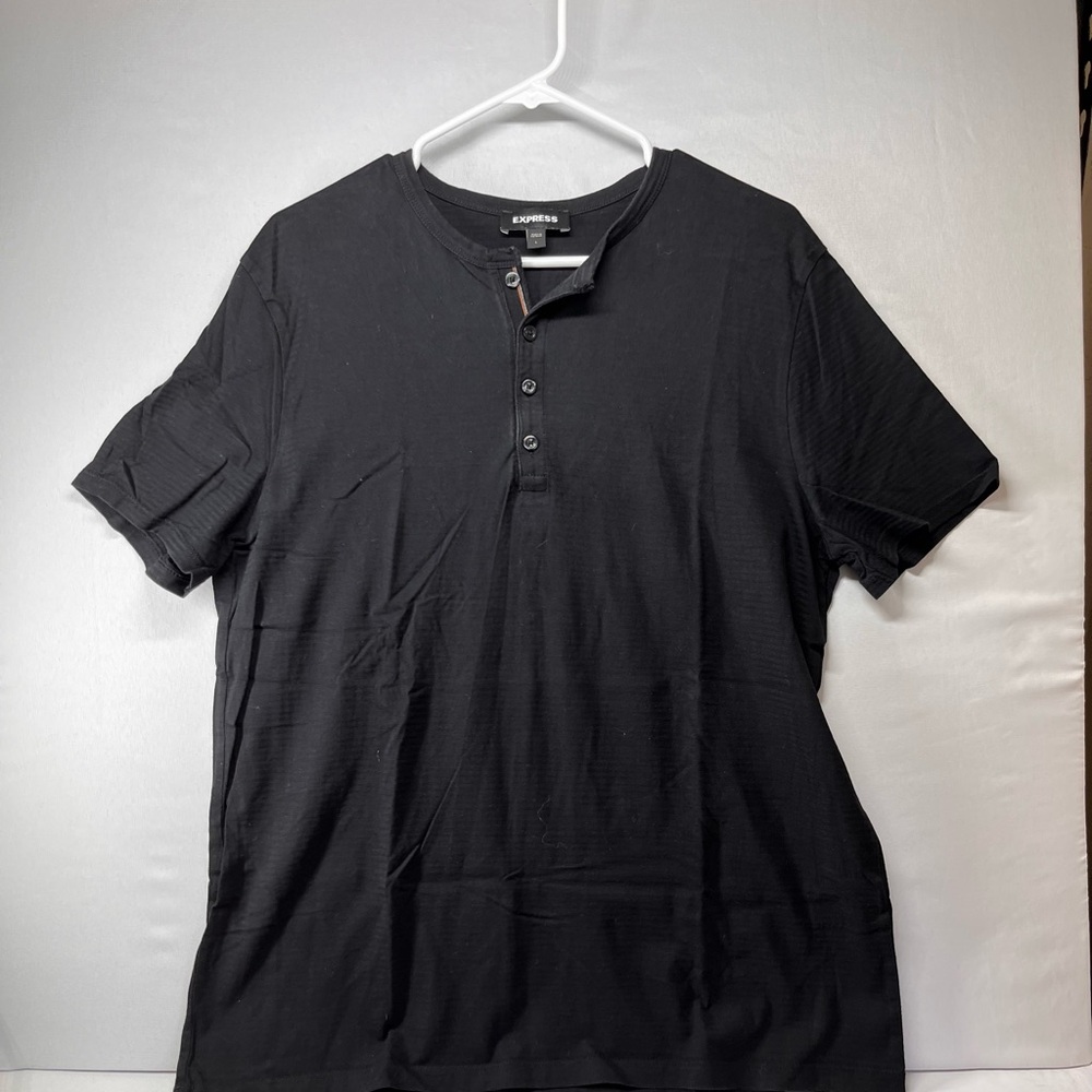 Express Black Casual Button Down‎ Shirt